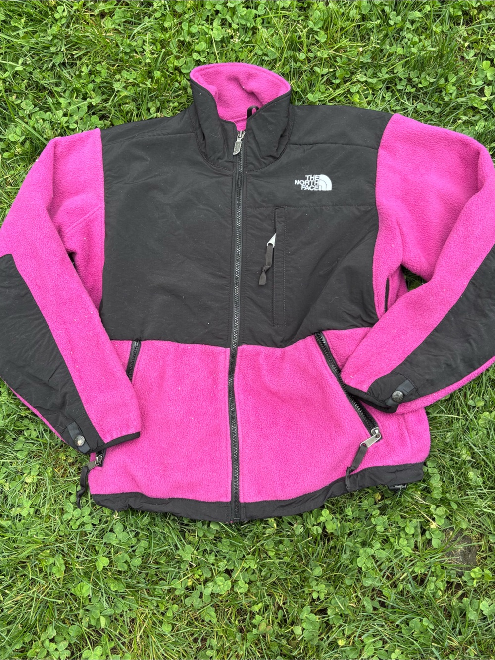 The North Face Woman’s Pink and Black Fleece Jacket